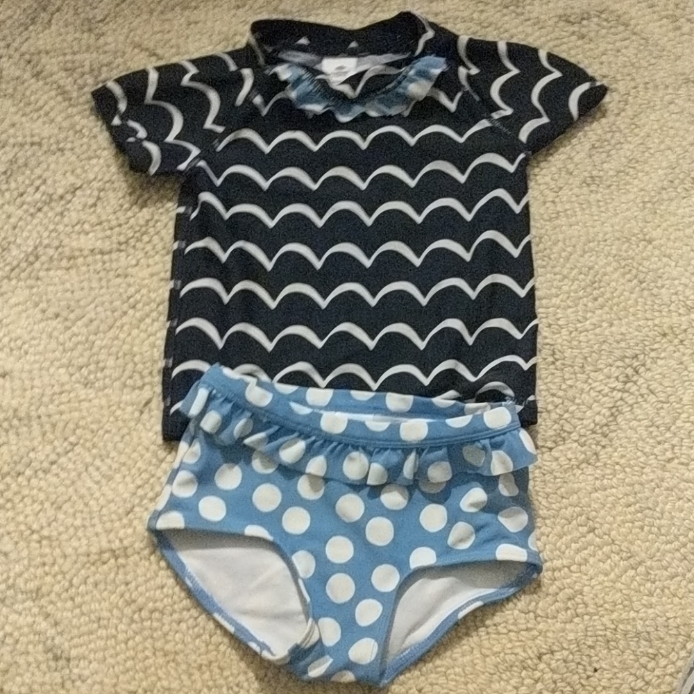 Tucker and Tate toddler girl 2 piece swimsuit.